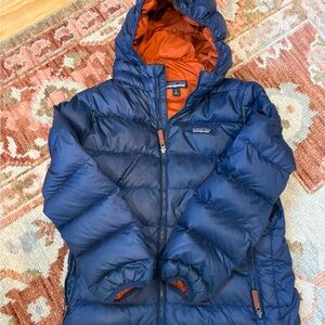 Patagonia Kids' Blue and Orange Puffer Jacket